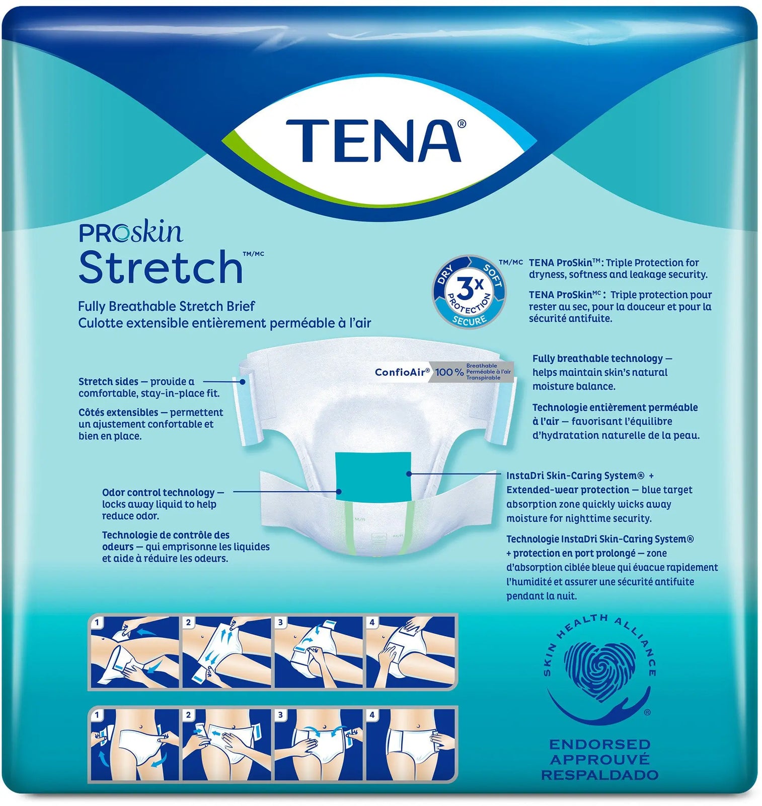 TENA ProSkin Stretch Super Unisex Adult Incontinence Brief