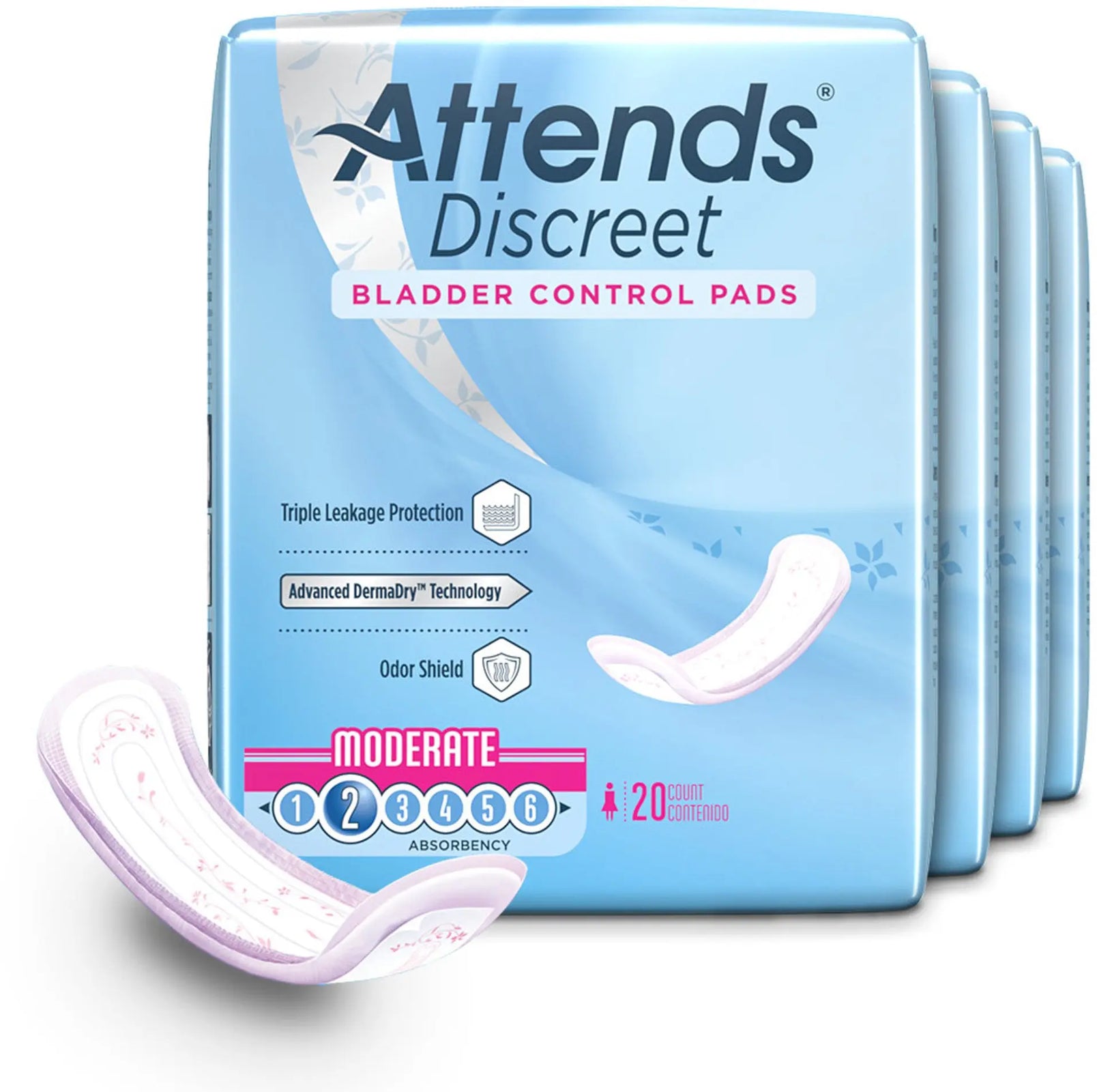 Attends Discreet Bladder Control Pad