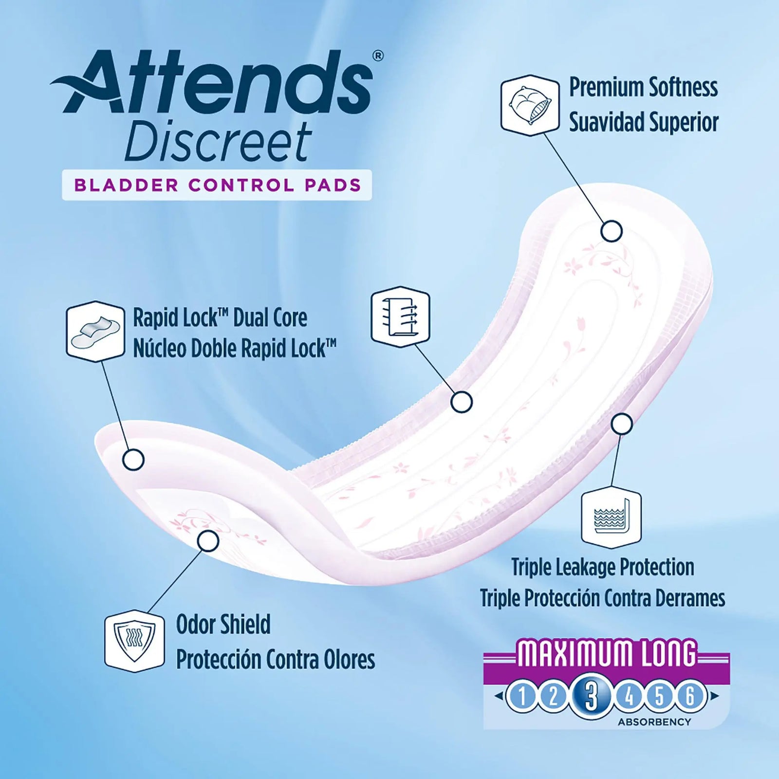 Attends Discreet Bladder Control Pad