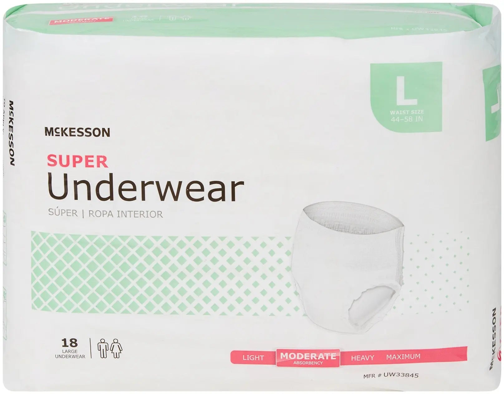 McKesson Super Moderate Absorbent Underwear