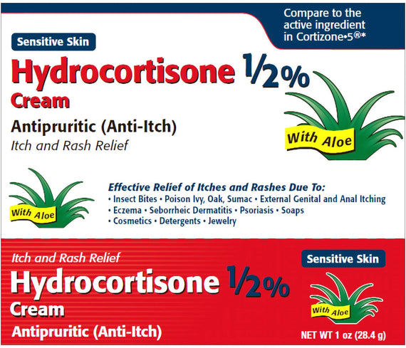 Itch Relief 0.5% Strength Cream 1 Oz. Tube