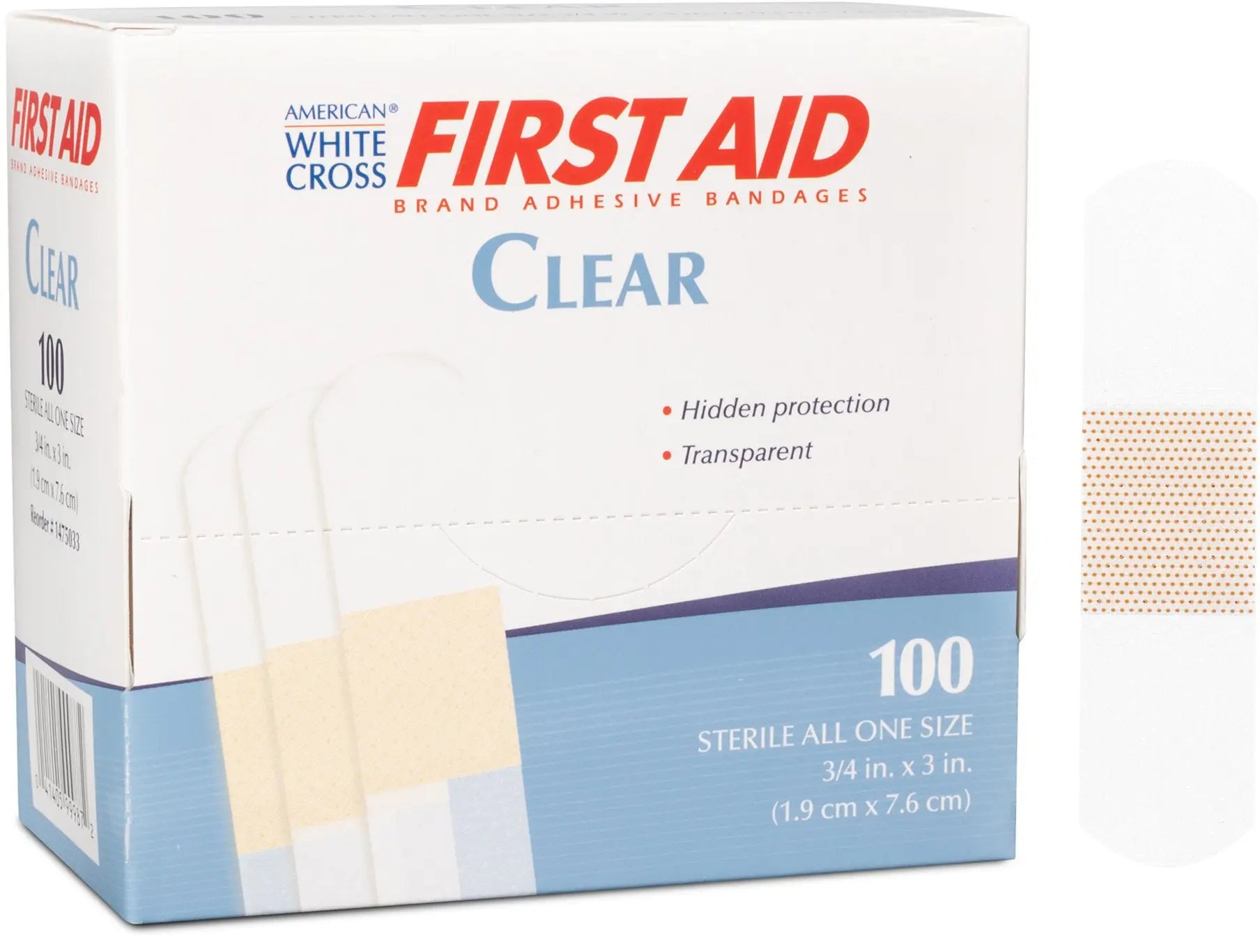 American White Cross Super Flex Foam Adhesive Strips, Sterile, 1 x 3,  100/Box, 12 Box/Case (Pack of 1200)