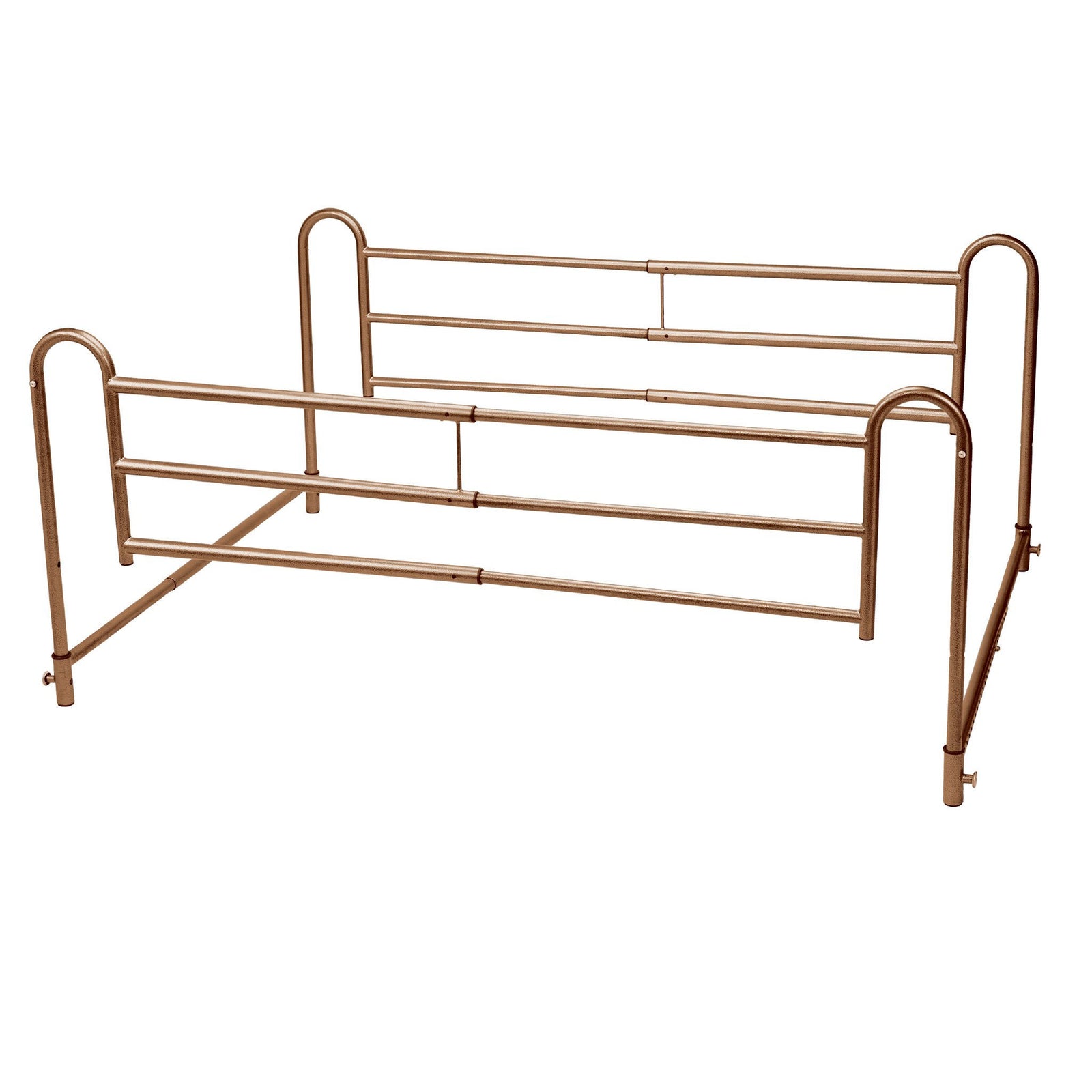 Drive DeVilbiss Full Bed Side Rail, Brown
