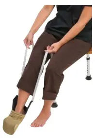 Briggs Deluxe Sock Aid with 29" Straps, White