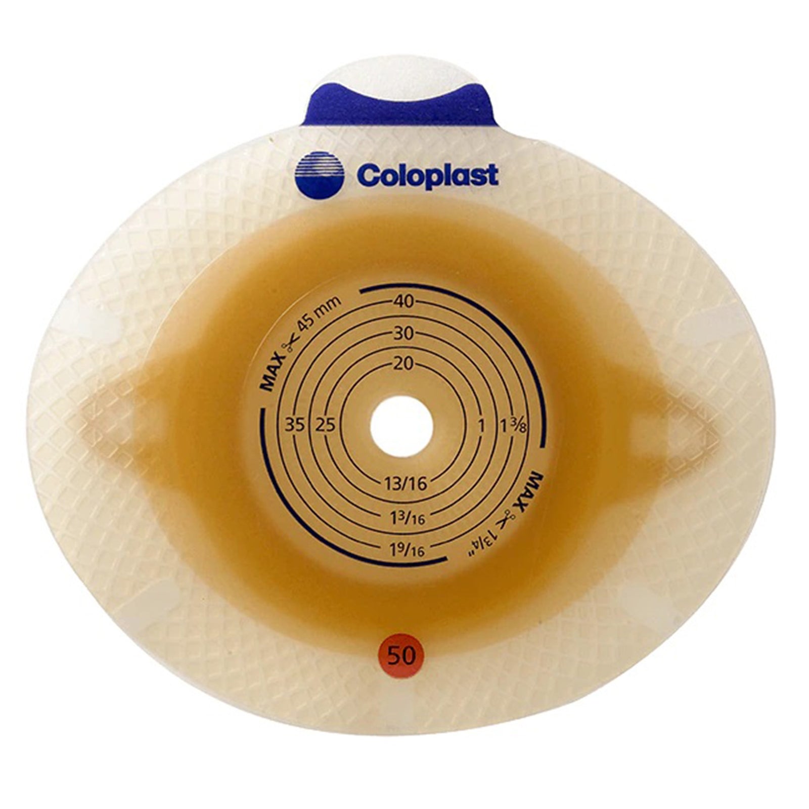 Coloplast SenSura Click Ostomy Barrier - 60mm Flange, 1-9/16" Opening, Blue Code System (Box of 5)