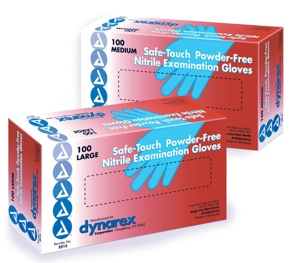 Safe-Touch™ Nitrile Exam Gloves - Medium