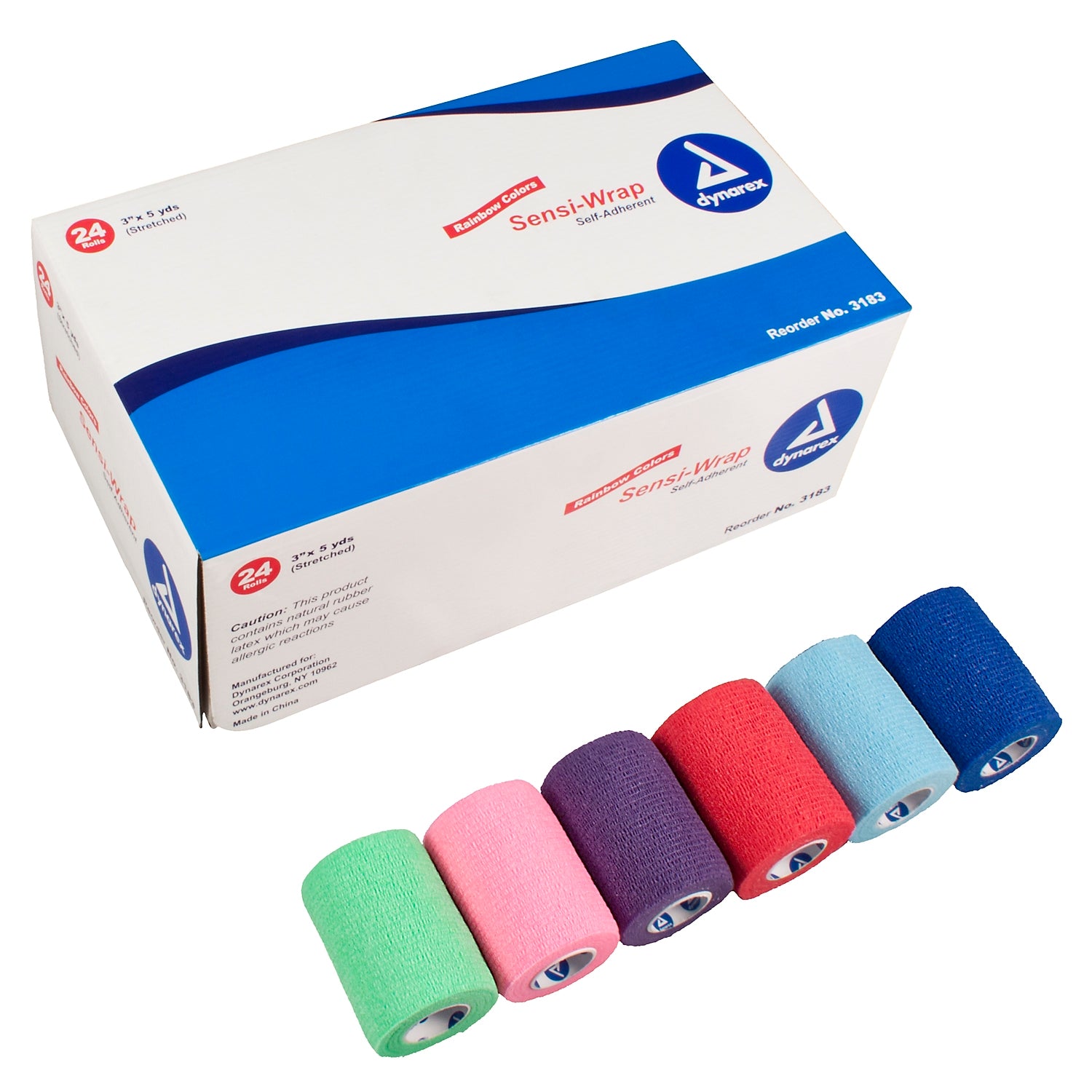 Dynarex Sensi-Wrap Rainbow Cohesive Bandage