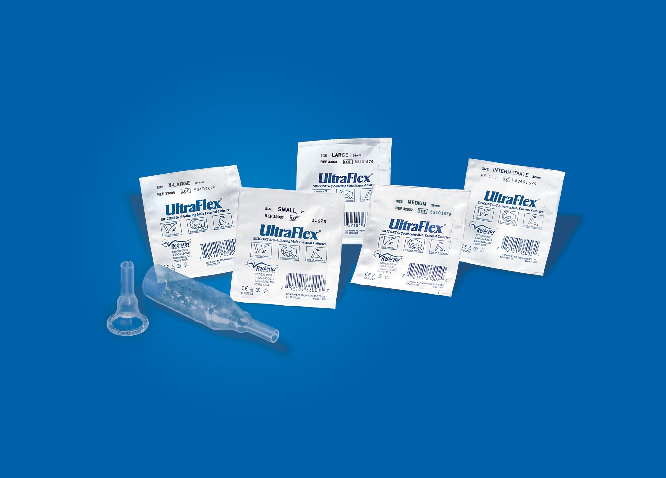 UltraFlex® Male External Catheter with Self-Adhesive Band