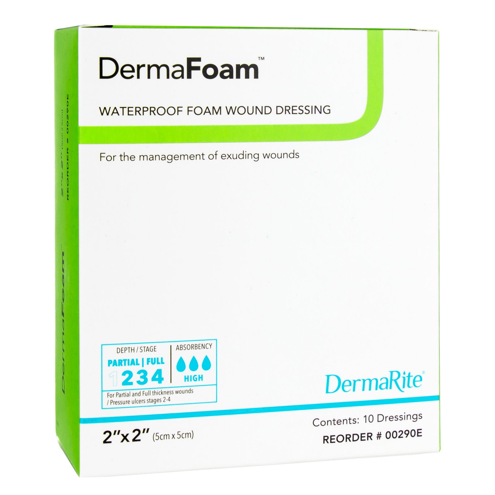 DermaFoam® 2 x 2 Inch Sterile Foam Dressing
