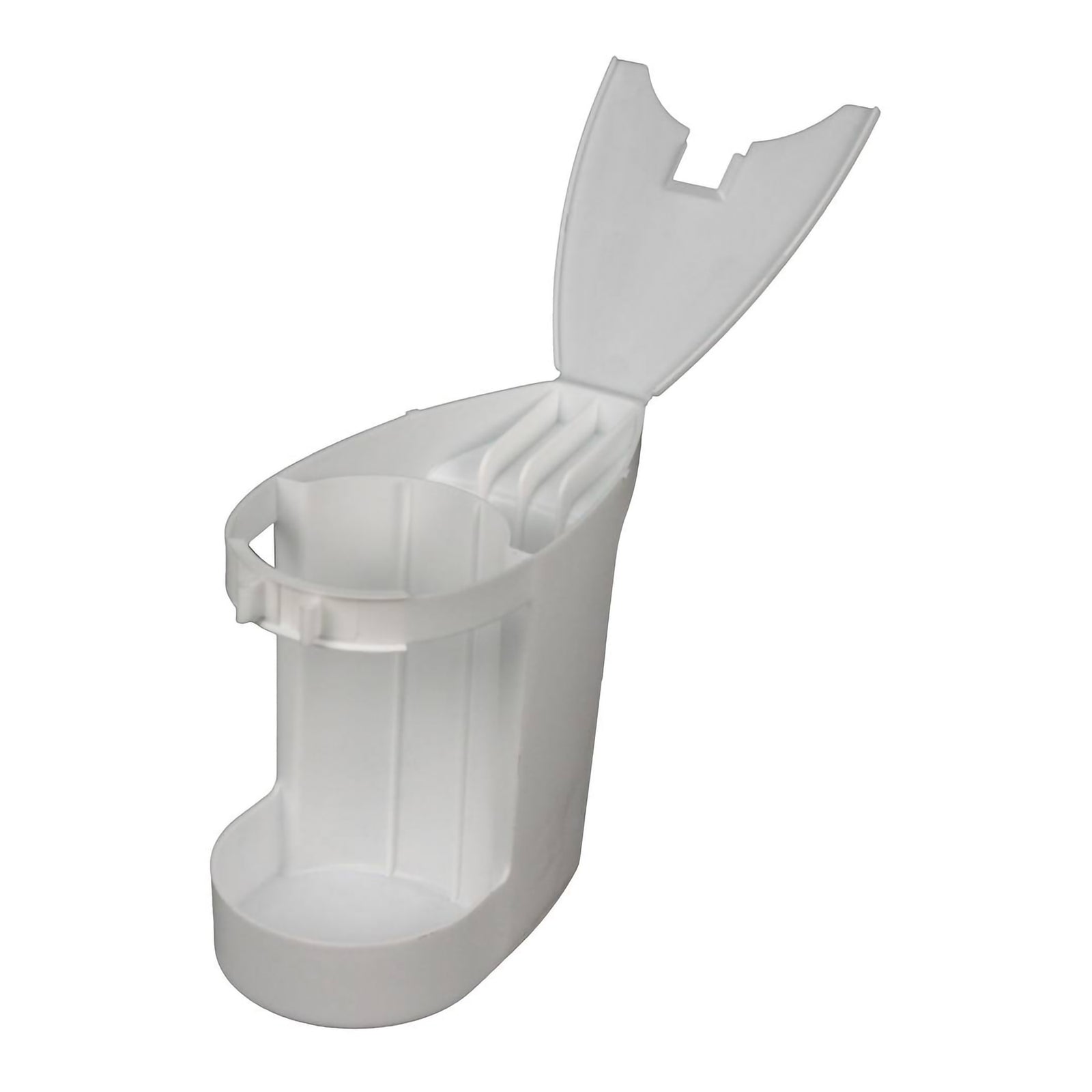 White Plastic Toilet Bowl Caddy 8"L x 4"W x 6"H