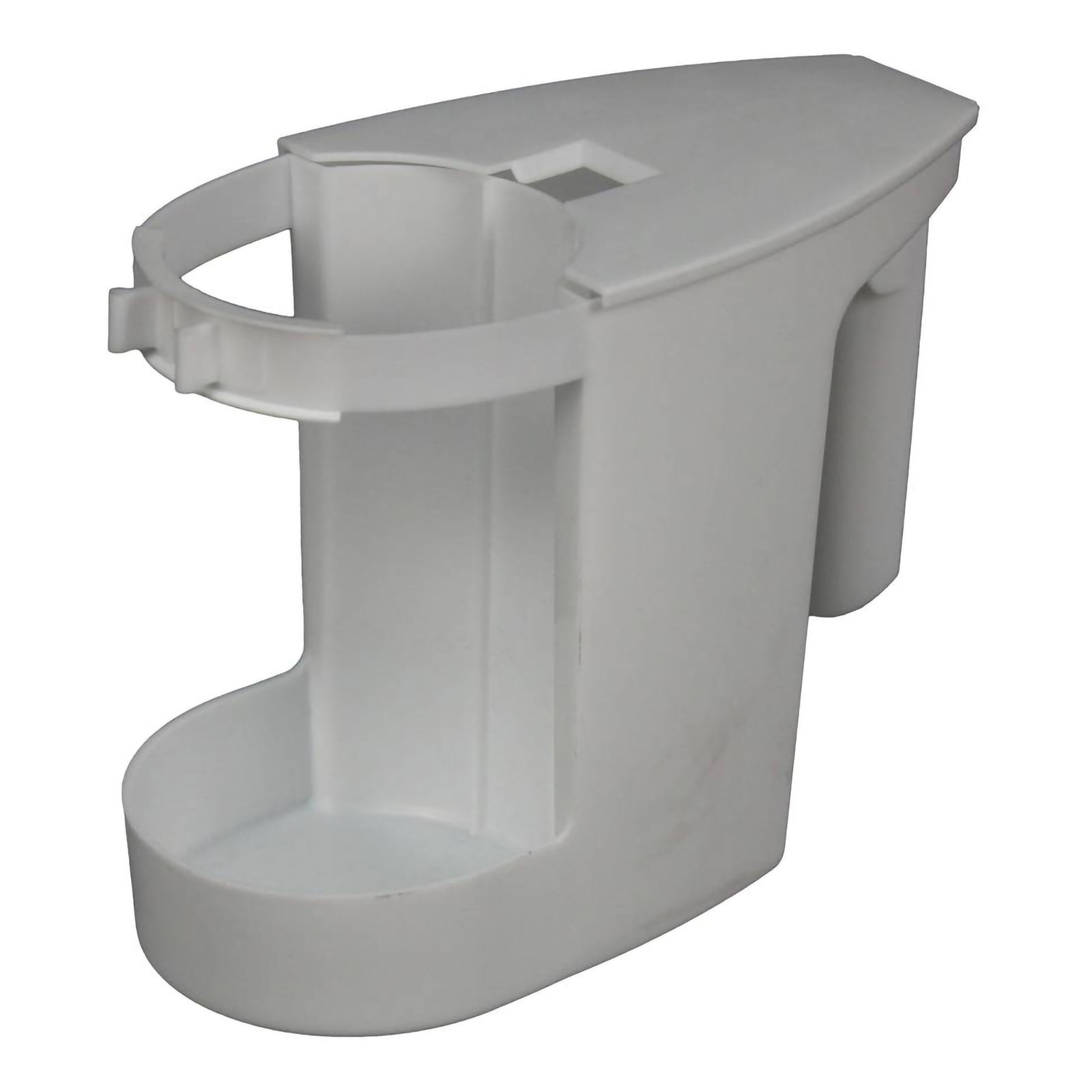 White Plastic Toilet Bowl Caddy 8"L x 4"W x 6"H