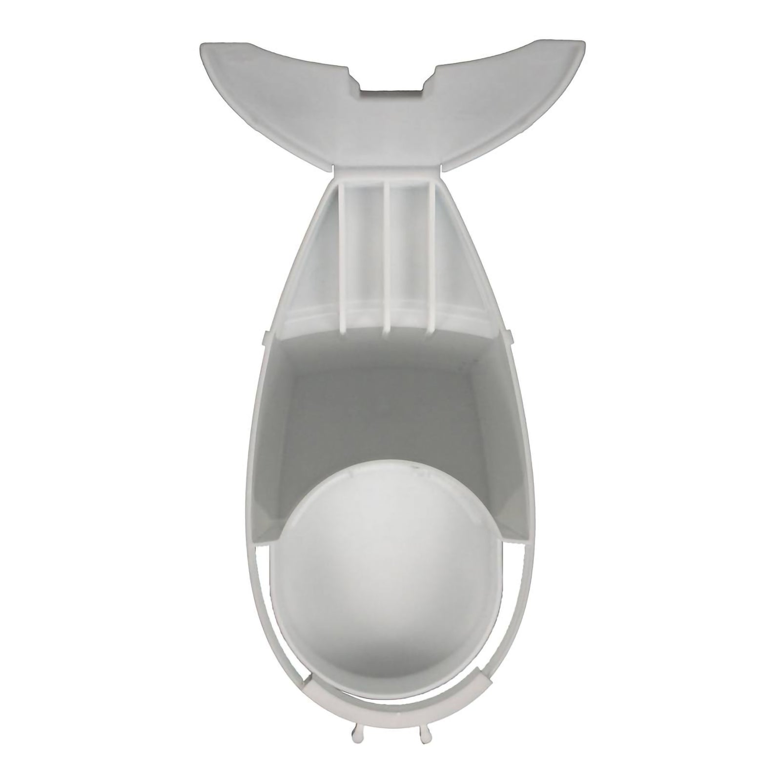White Plastic Toilet Bowl Caddy 8"L x 4"W x 6"H