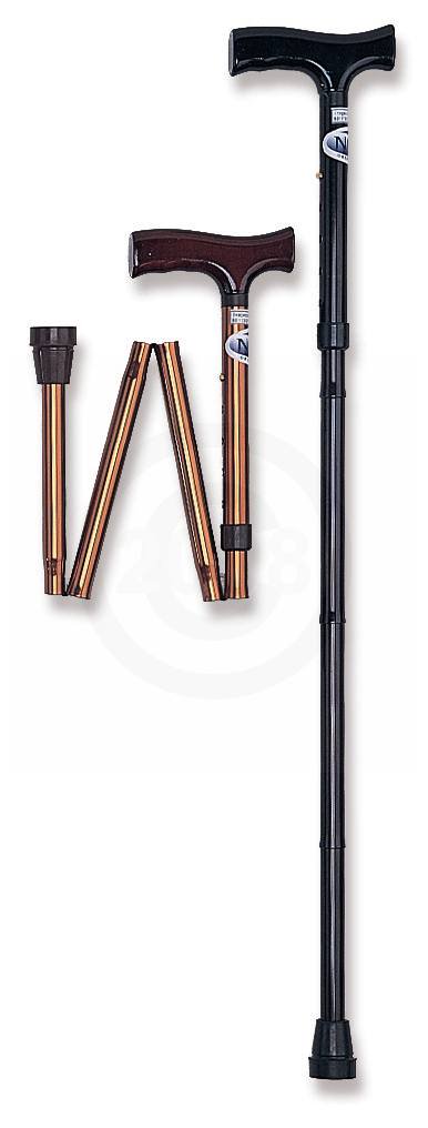 NOVA Folding Cane with Wood Handle