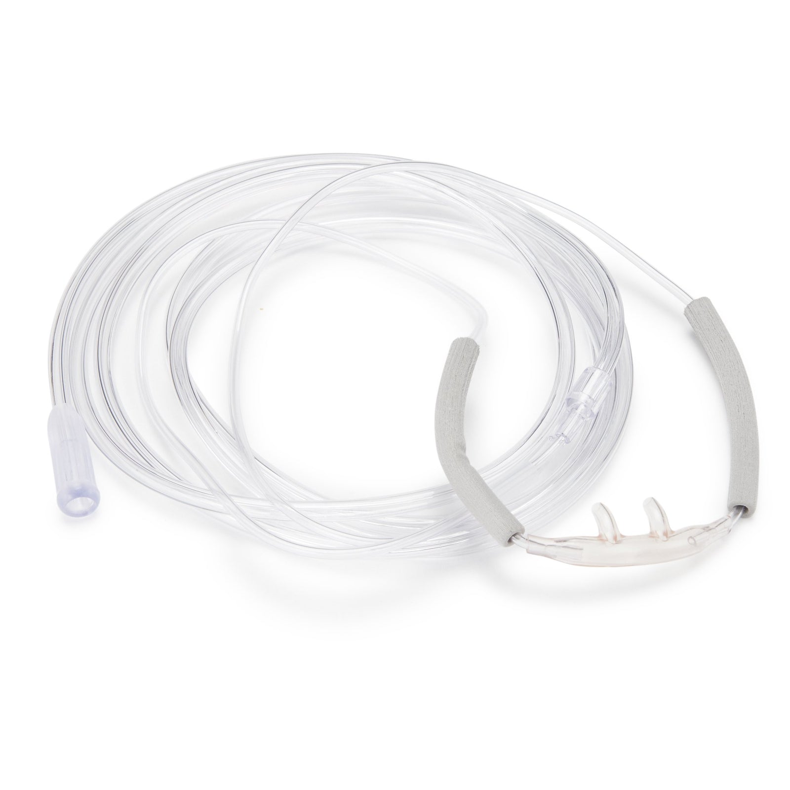 Adult Nasal Cannula with Ear Cushions - Curved Prongs, 7 Foot Tubing