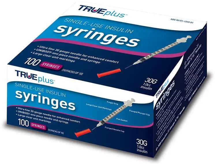 Trividia Health TRUEplus Latex-Free Insulin Syringes