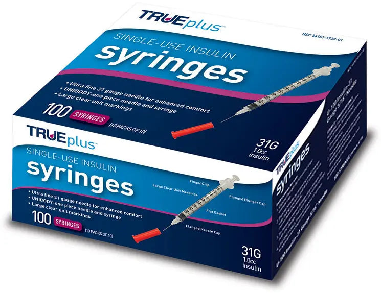 Trividia Health TRUEplus Latex-Free Insulin Syringes