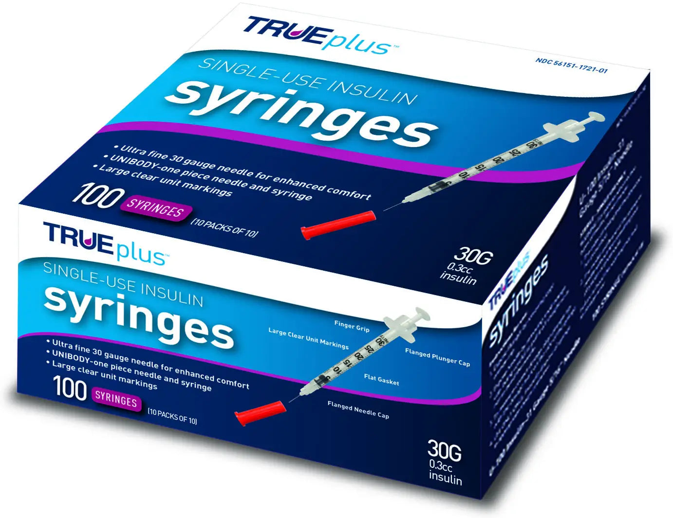 Trividia Health TRUEplus Latex-Free Insulin Syringes