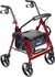 Drive™ Duet Black Adjustable Height 4-Wheel Rollator Transport Chair
