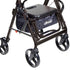Drive™ Duet Black Adjustable Height 4-Wheel Rollator Transport Chair