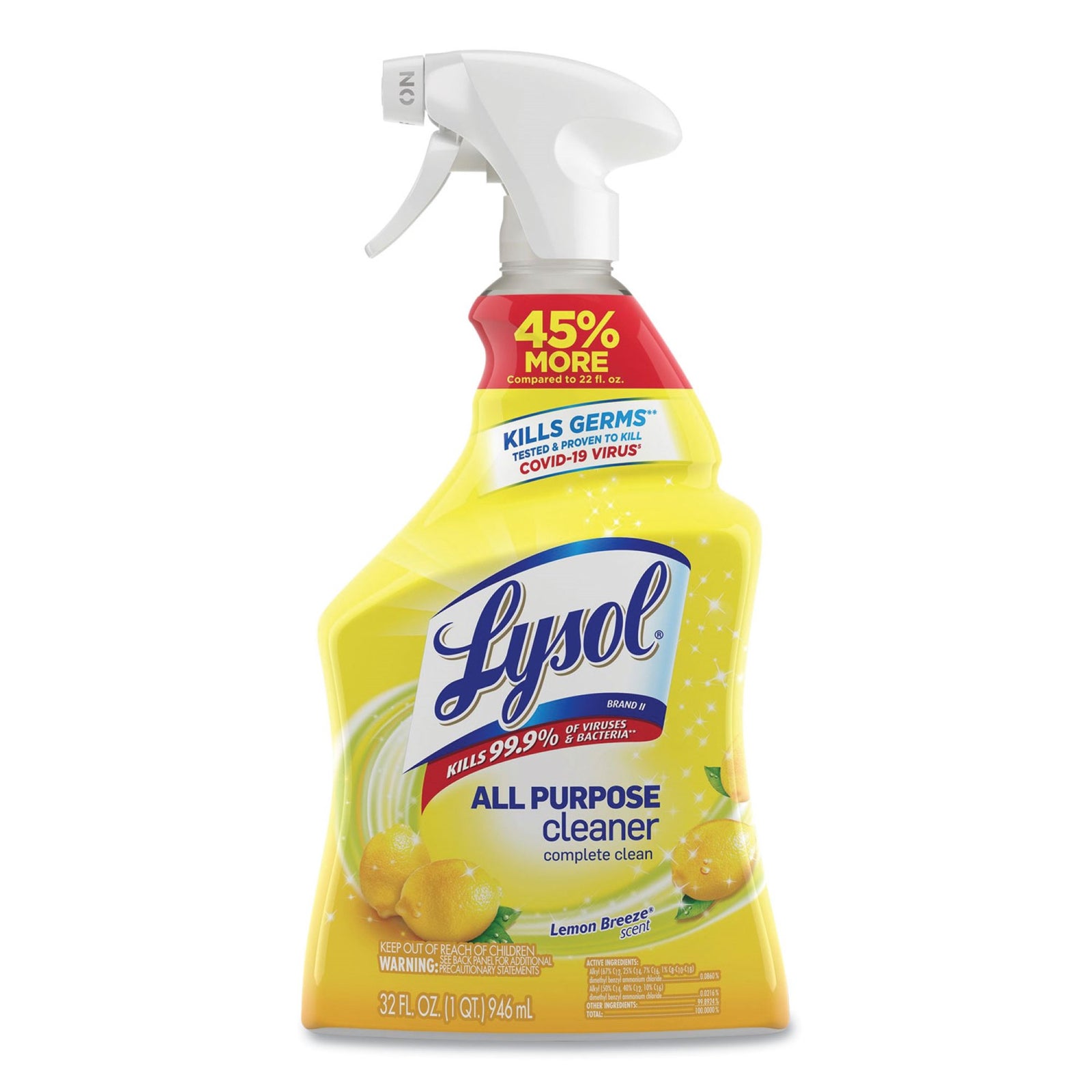 Lysol All Purpose Surface Disinfectant Cleaner Trigger Spray 32 oz