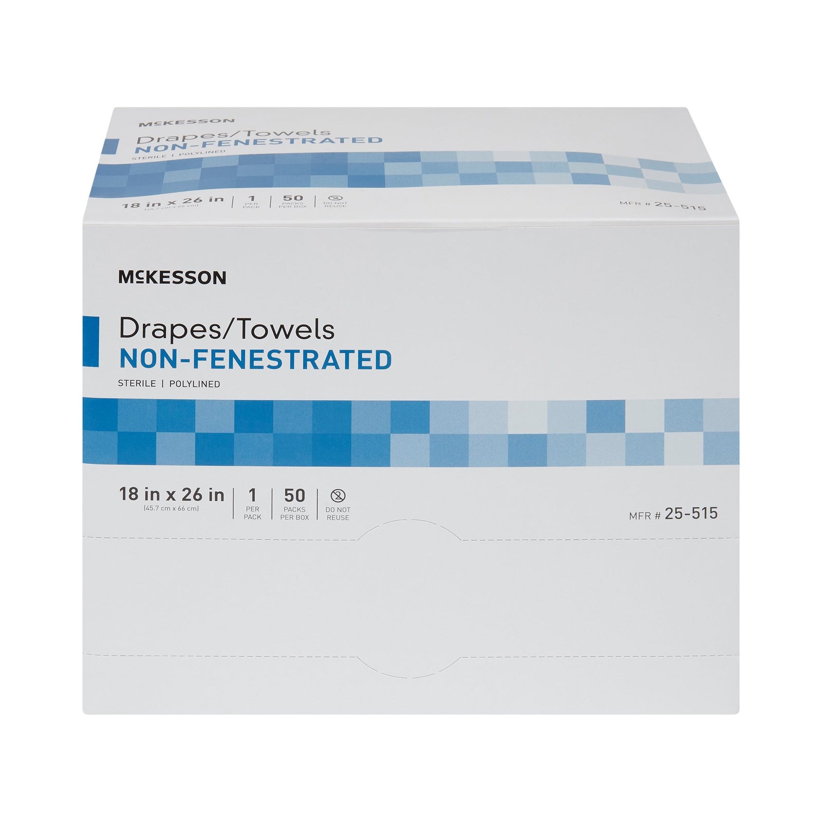 McKesson Poly Lined Towel Drape 18" x 26" Sterile