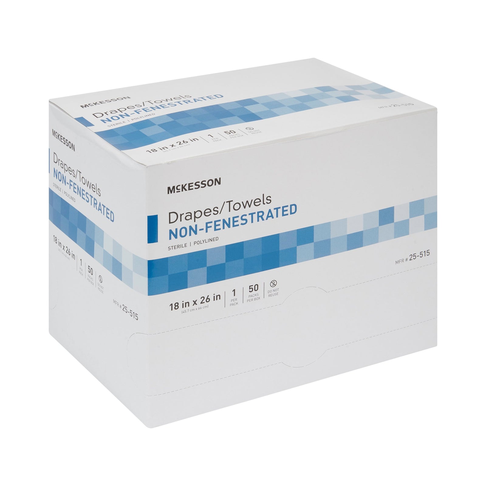McKesson Poly Lined Towel Drape 18" x 26" Sterile
