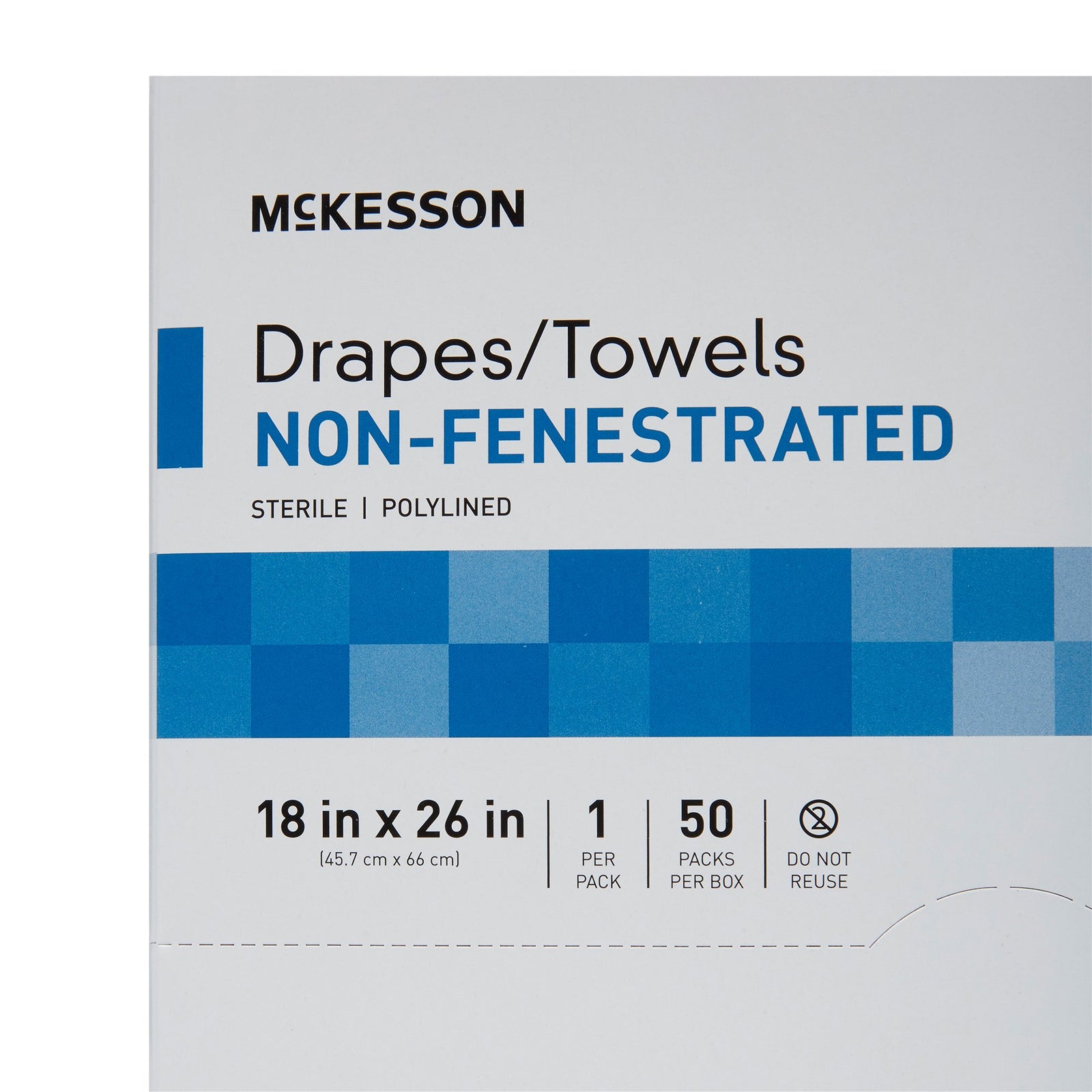 McKesson Poly Lined Towel Drape 18" x 26" Sterile