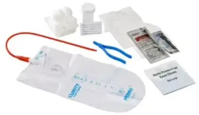 Cardinal Health 14FR 1500mL Vinyl Urethral BZK Swabs Closed Urinary Catheterization Kit