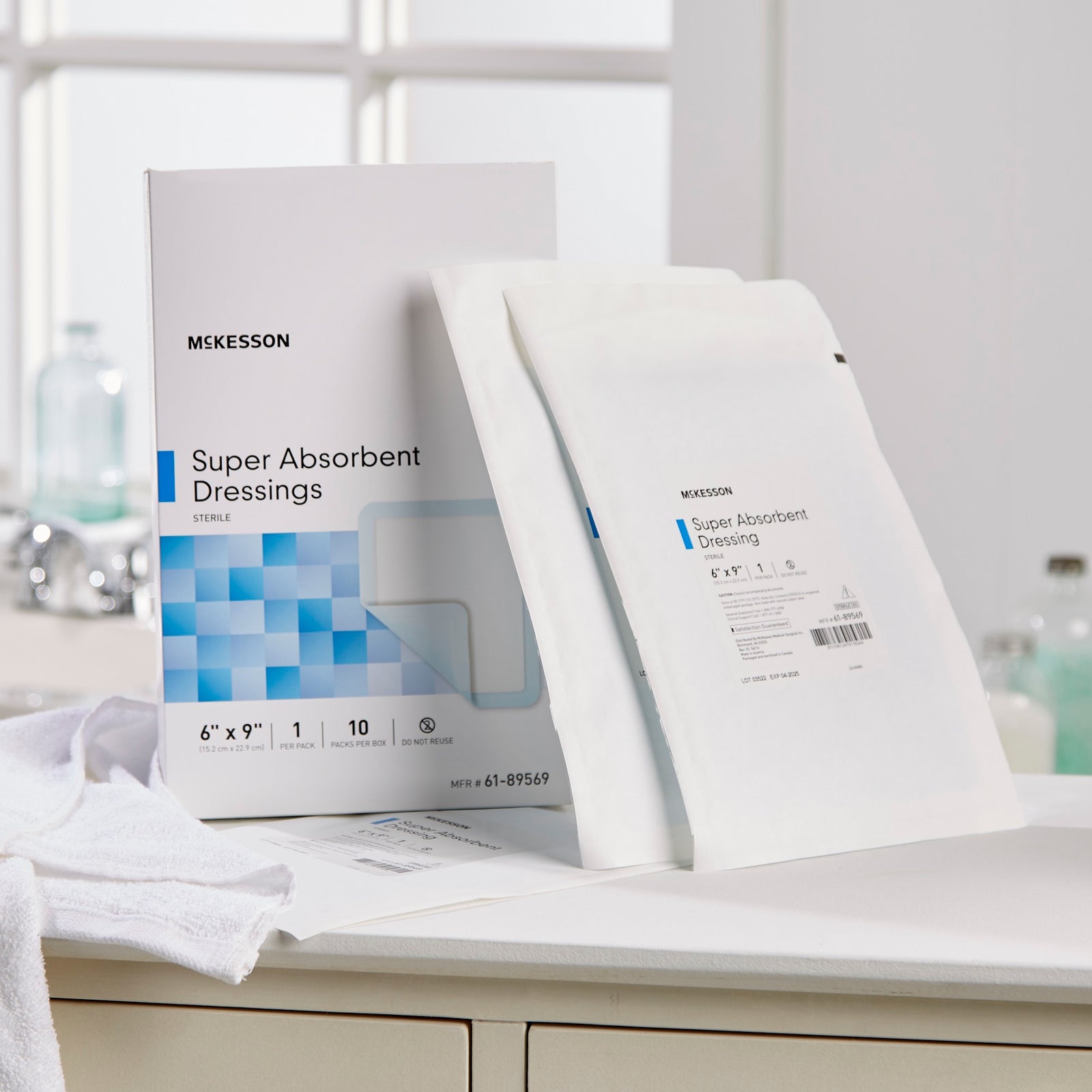 McKesson Super Absorbent Dressing 6 x 9 Inch