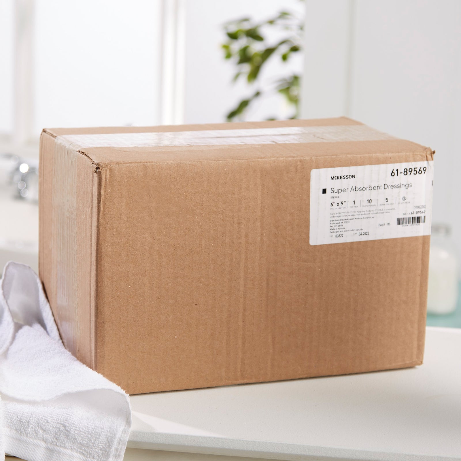 McKesson Super Absorbent Dressing 6 x 9 Inch