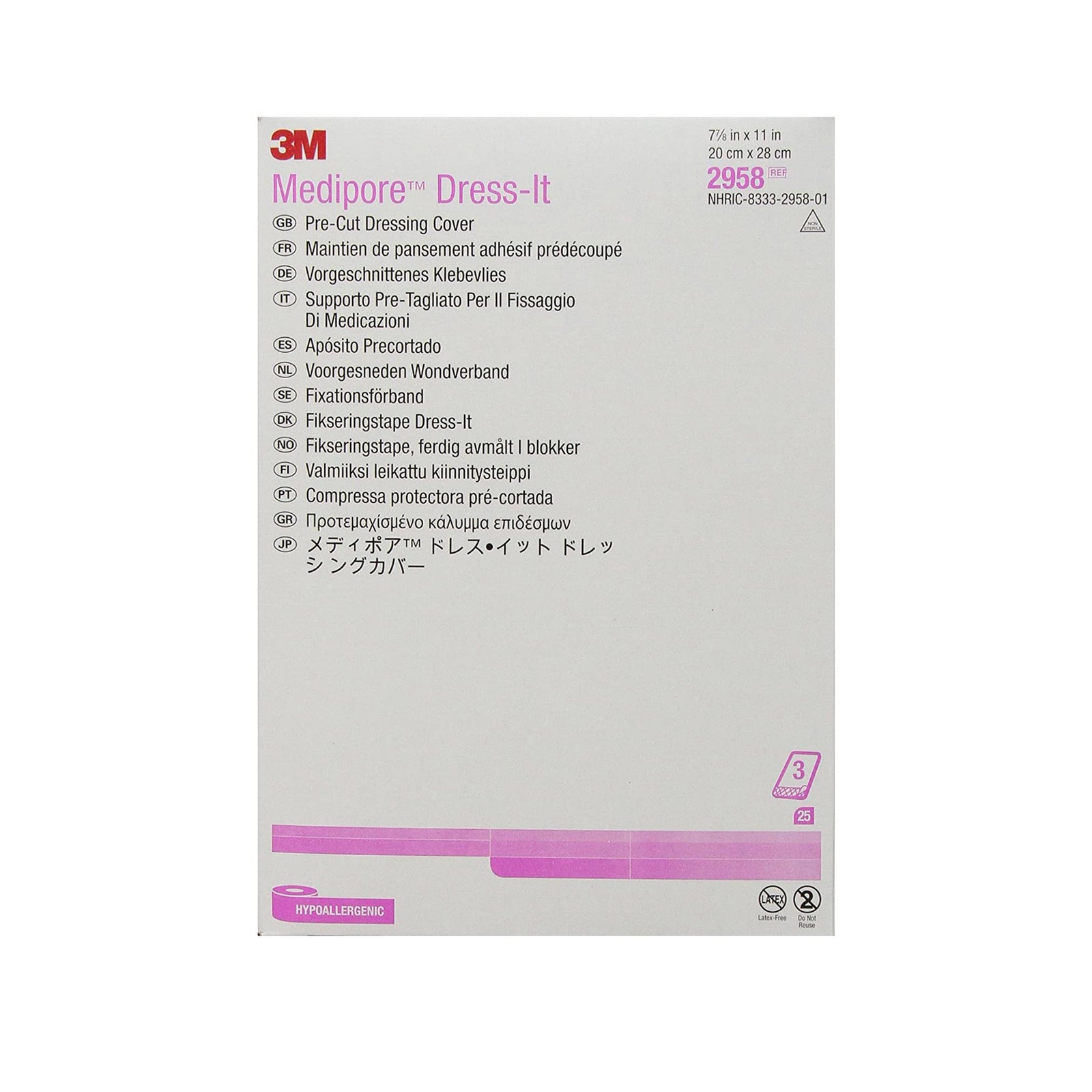3M Medipore Dress-It Dressing Retention Tape with Liner