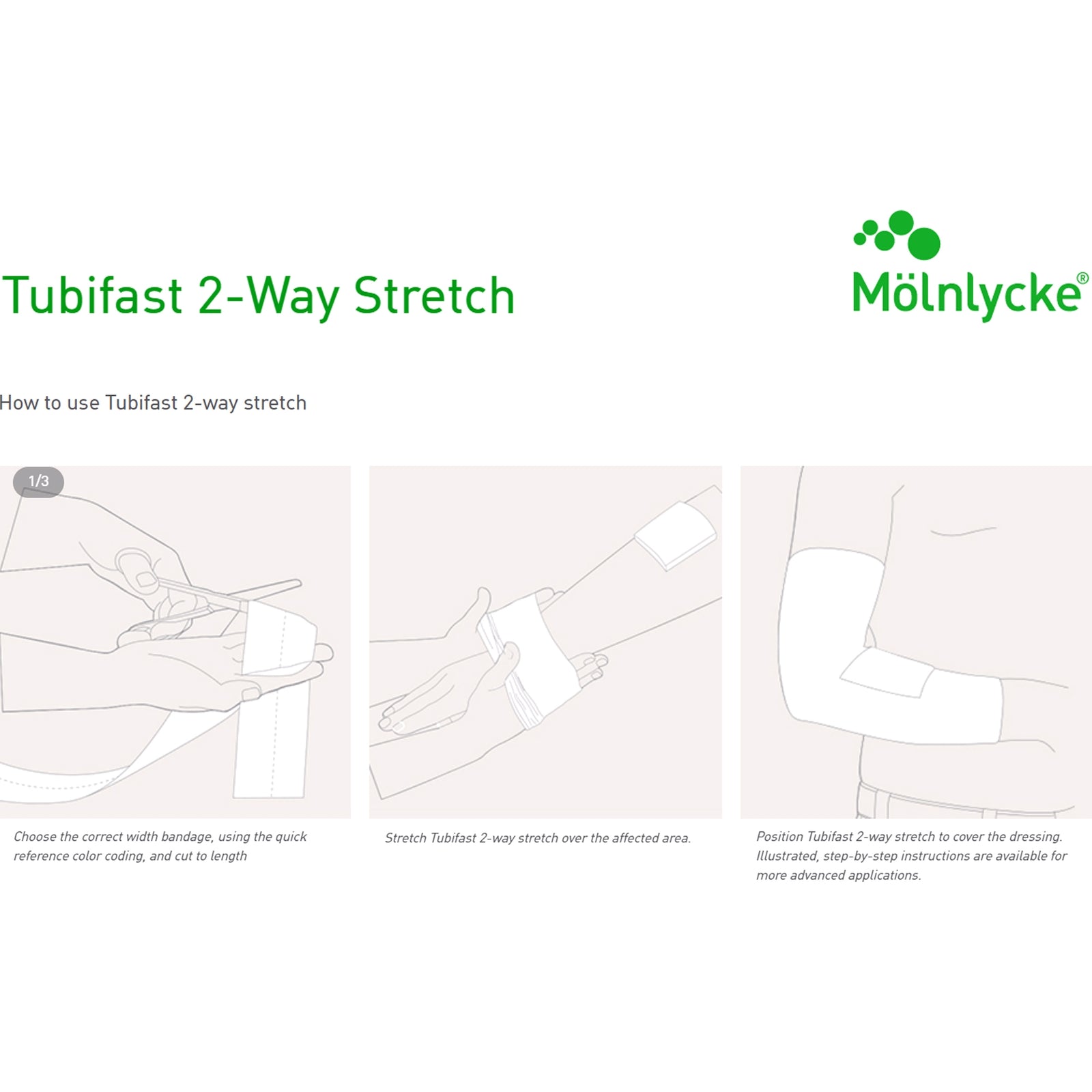 Tubifast 2 Way Stretch Tubular Retainer Dressing - Large (8" x 11 yd)