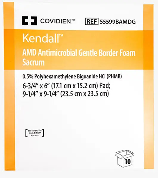 Cardinal Health AMD Antimicrobial Foam Border Gentle Silicone Dressing