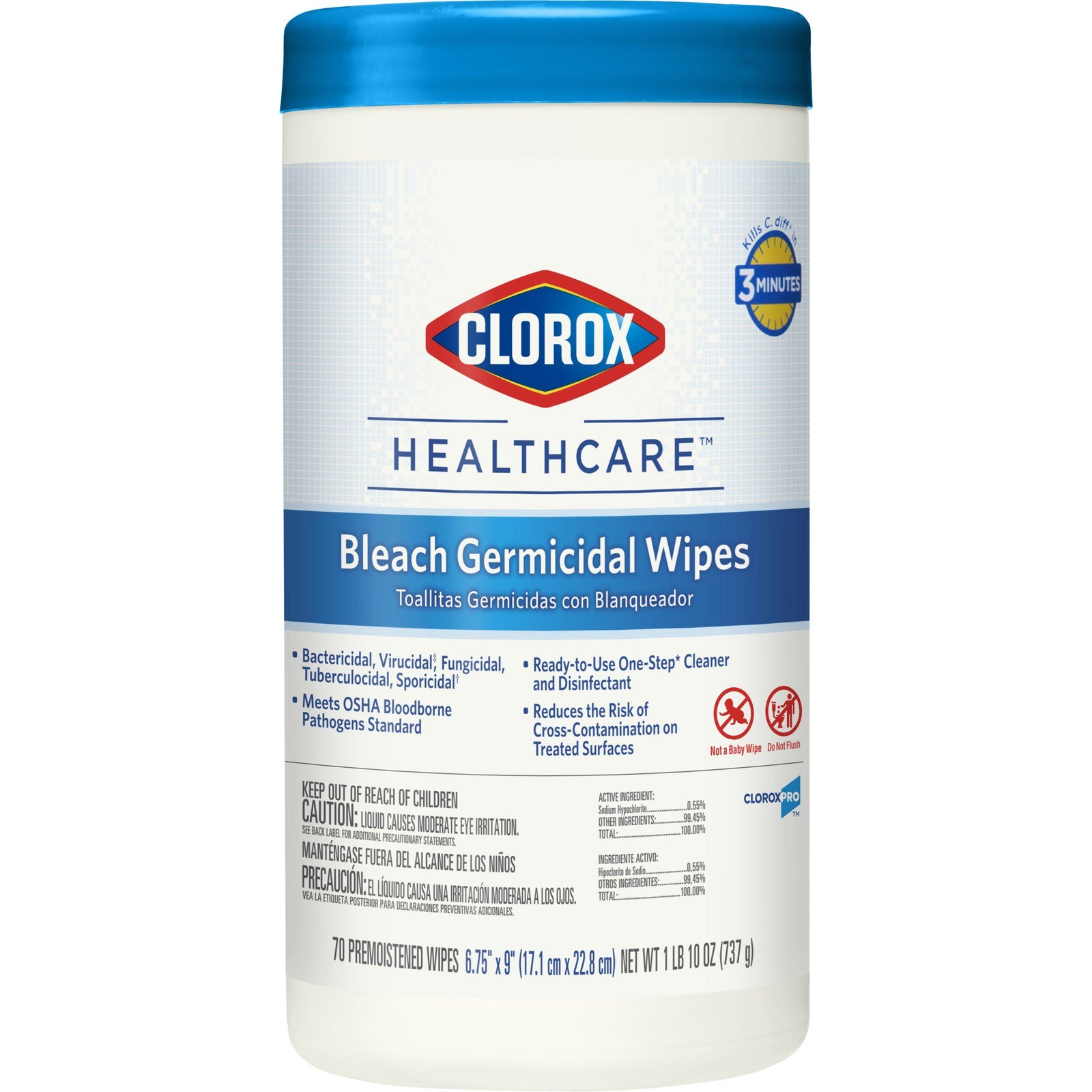 Clorox Healthcare Bleach Germicidal Wipes