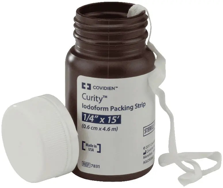 Cardinal Health Curity Iodoform Packing Strips - Sterile Wound Care Gauze