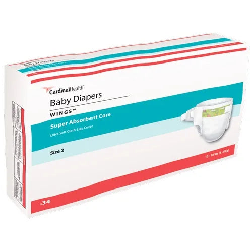 Wings Baby Diapers, Size 2, 12-18 lbs