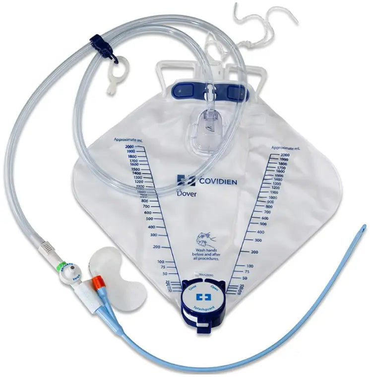 Dover 100% Silicone 2-Way Foley Catheter Tray 18 Fr 5 cc