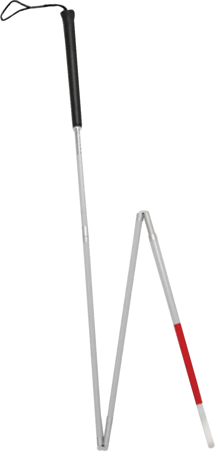 Alex Orthopedic Folding Blind Cane with Putter Grip and Wrist Strap, 59"
