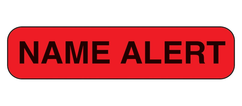Barkley® Name Alert Auxiliary Label 3/8 X 1-5/8 Inch