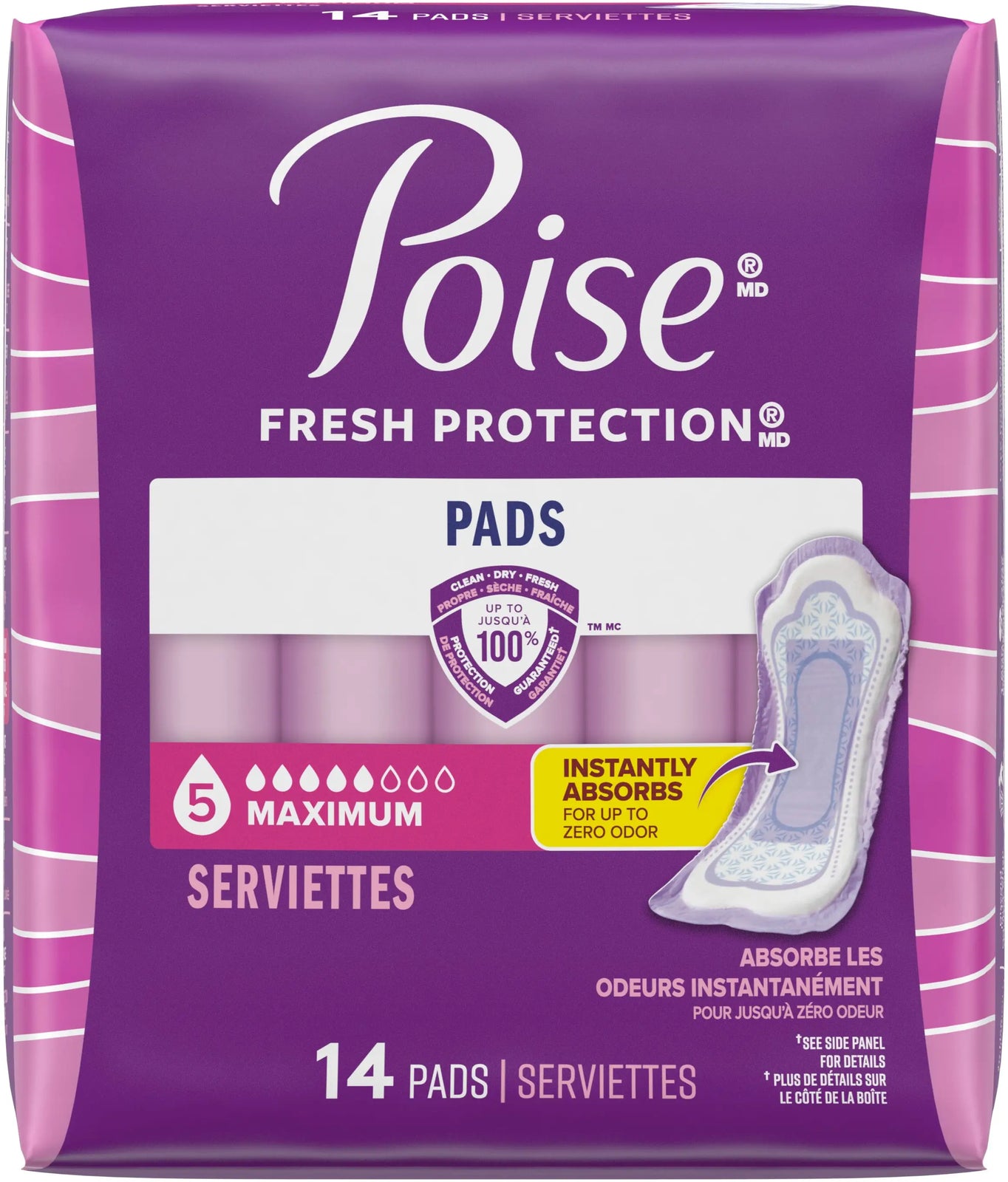 Poise Ultra Incontinence Pads with Side Shields