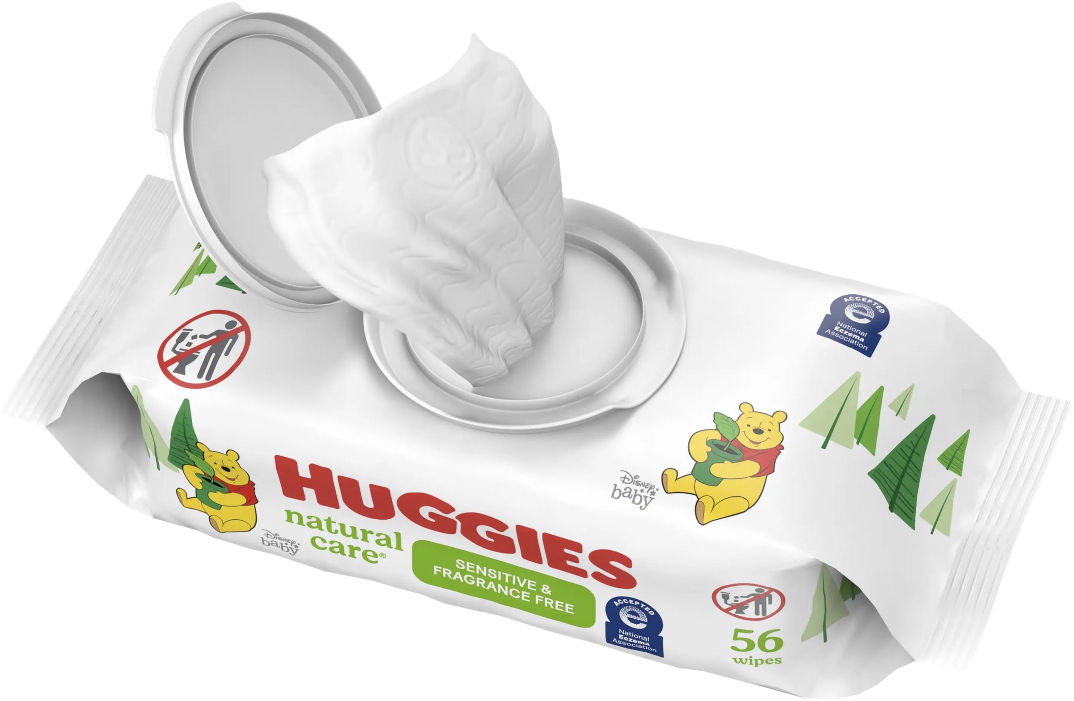 Huggies Natural Care Fragrance Free Baby Wipes - Pack of 56