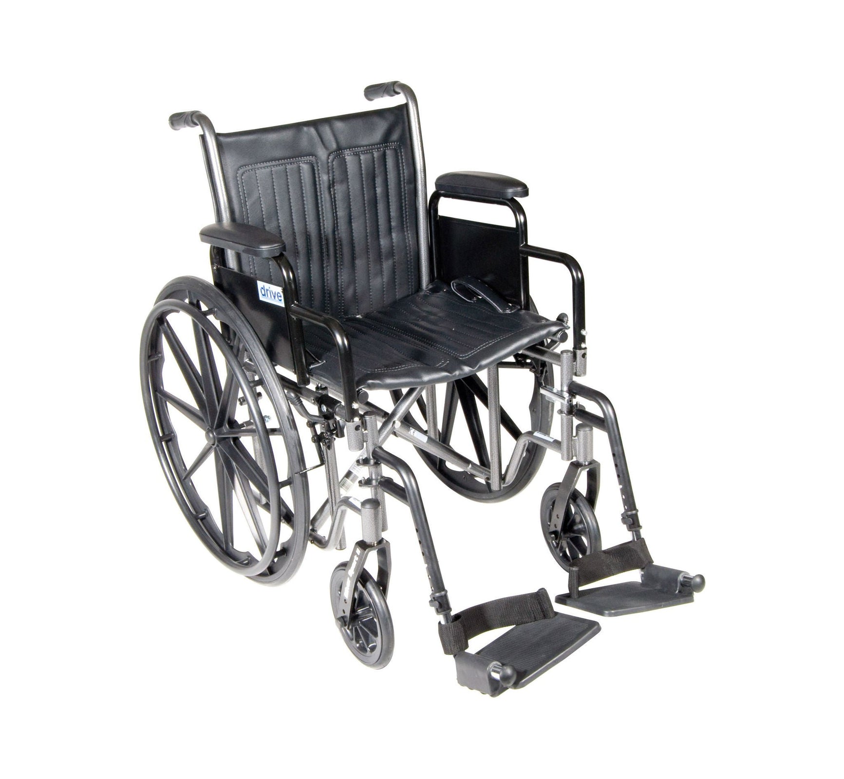 Cypress Medical Silver Sport Wheelchair with Fixed Arms, 18 Inch