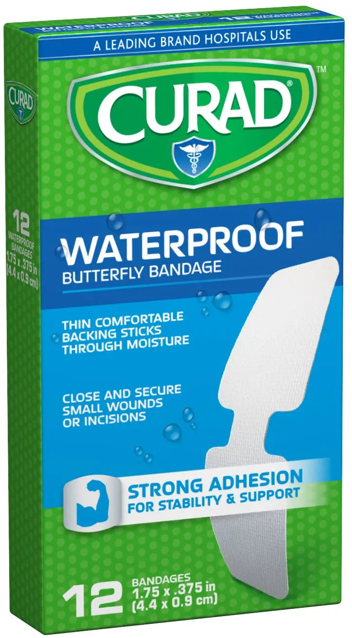 Curad Butterfly Closure Adhesive Bandage, 3/8" x 1-3/4"