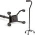 Medline Guardian Aluminum Large Base Quad Cane, Chrome