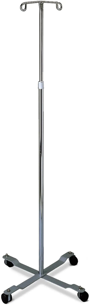 Medline Standard IV Pole with 2 Hooks