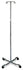 Medline Standard IV Pole with 2 Hooks