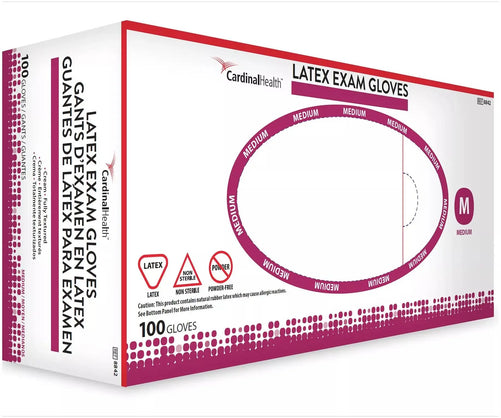 Cardinal Health Latex Powder-Free Exam Gloves, Eatra Large, Cream