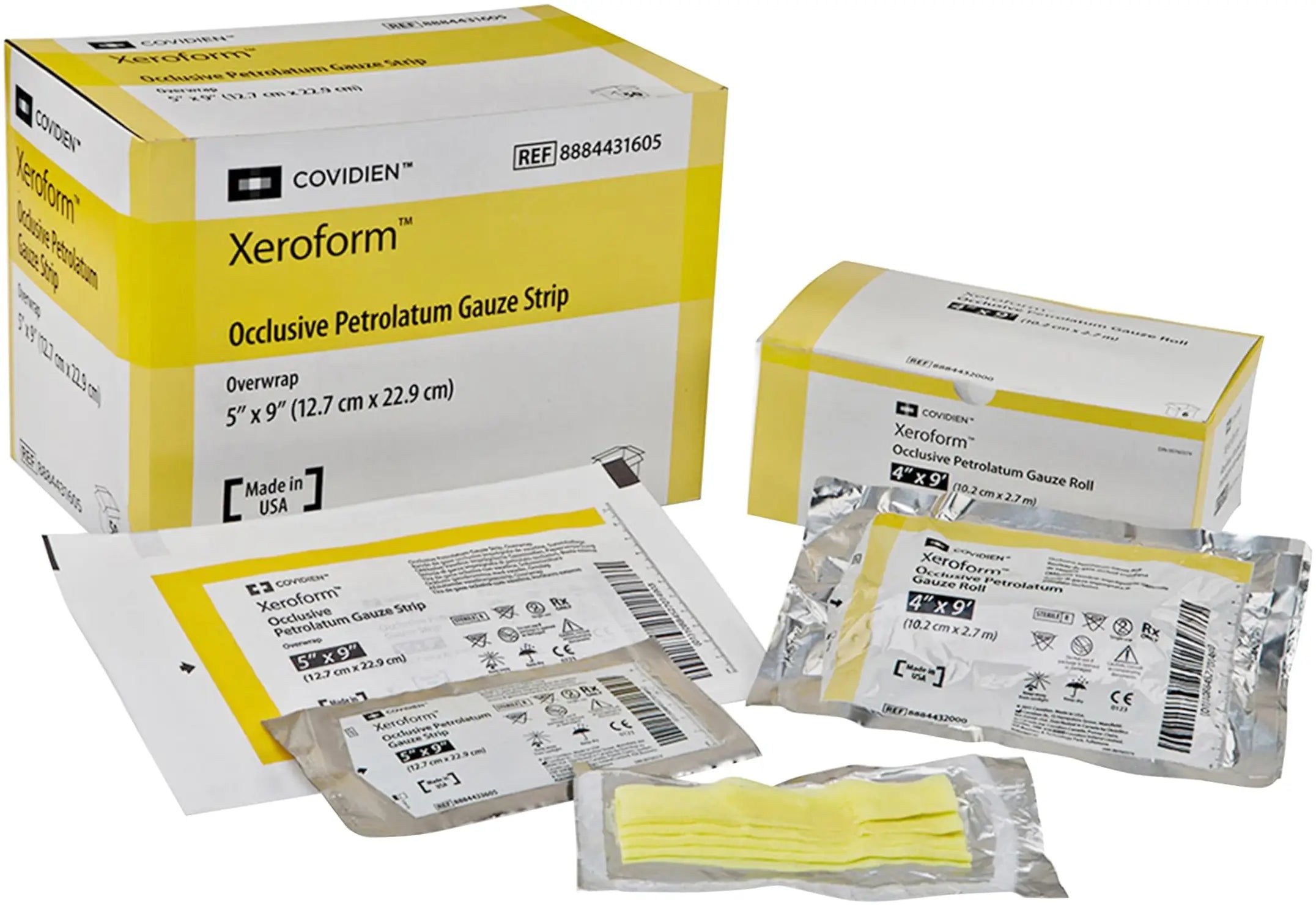 Cardinal Health Xeroform Petrolatum Gauze Patches for Medical Wound Care and Dressing
