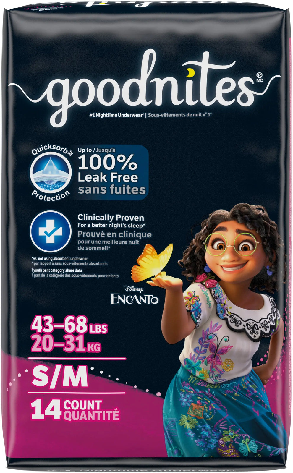 GoodNites Girls Nighttime Disposable Underwear Small/Medium