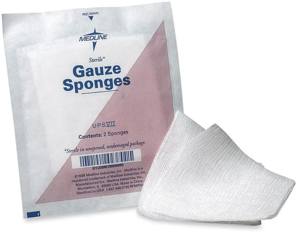 Medline Non-Sterile Gauze Sponges 4" x 4" 8-Ply